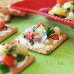 Pineapple salsa Canapes