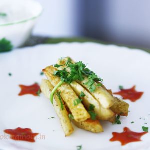 Baked French Fries - healthy Indulgence, snack, appetizers, vegetarian, healthy