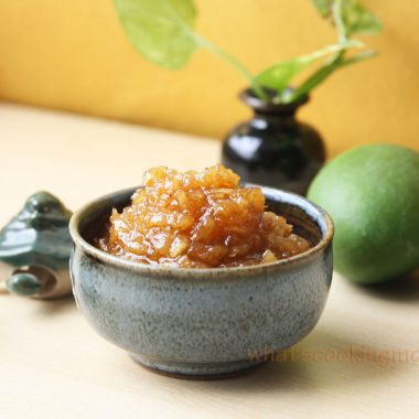 Sweet and spicy raw mango chutney - Chunda