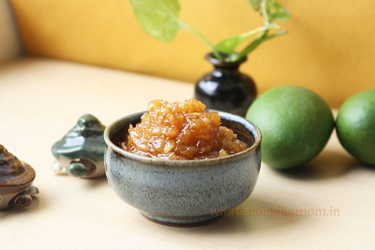 Sweet and spicy raw mango chutney - Chunda