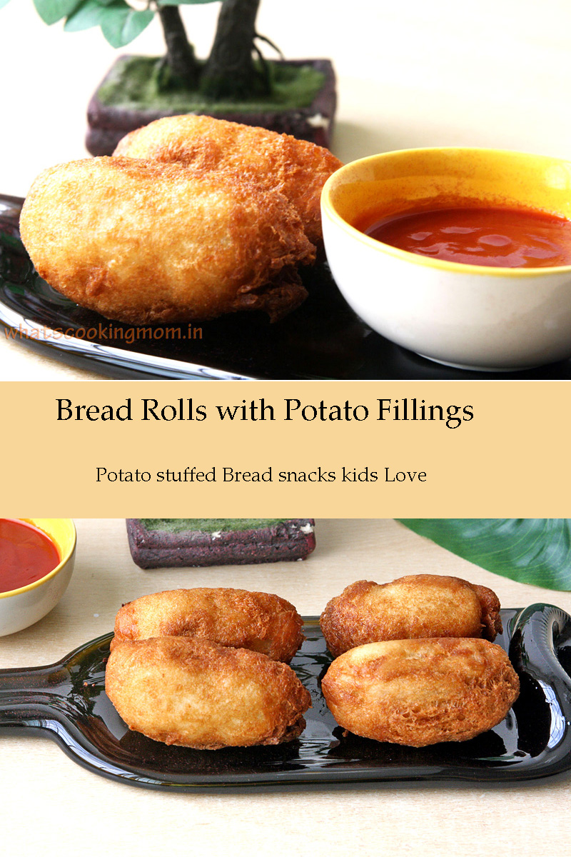 Potato stuffed Bread Roll collage
