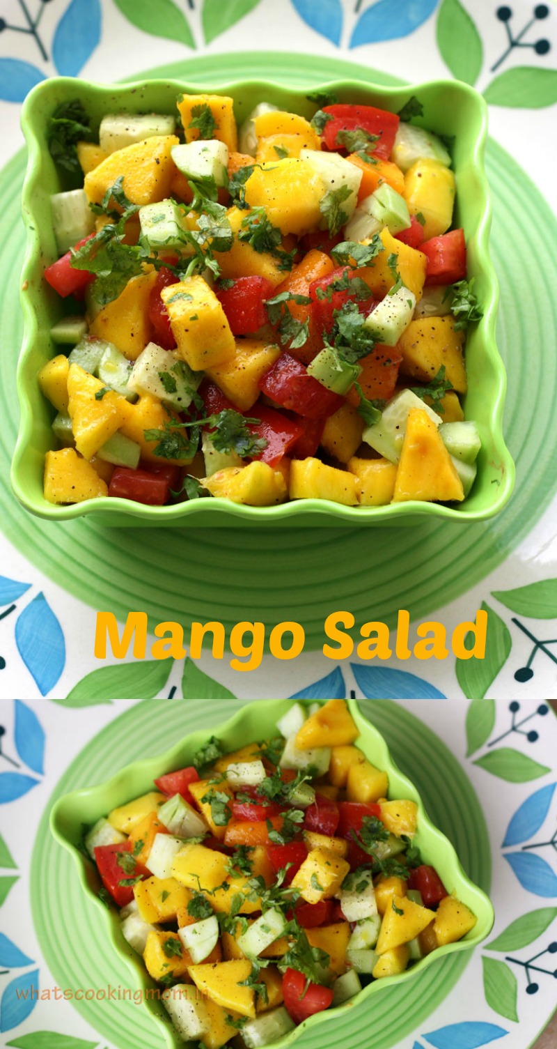 Mango salad - sweet, tangy, fruity, healthy, summer salad
