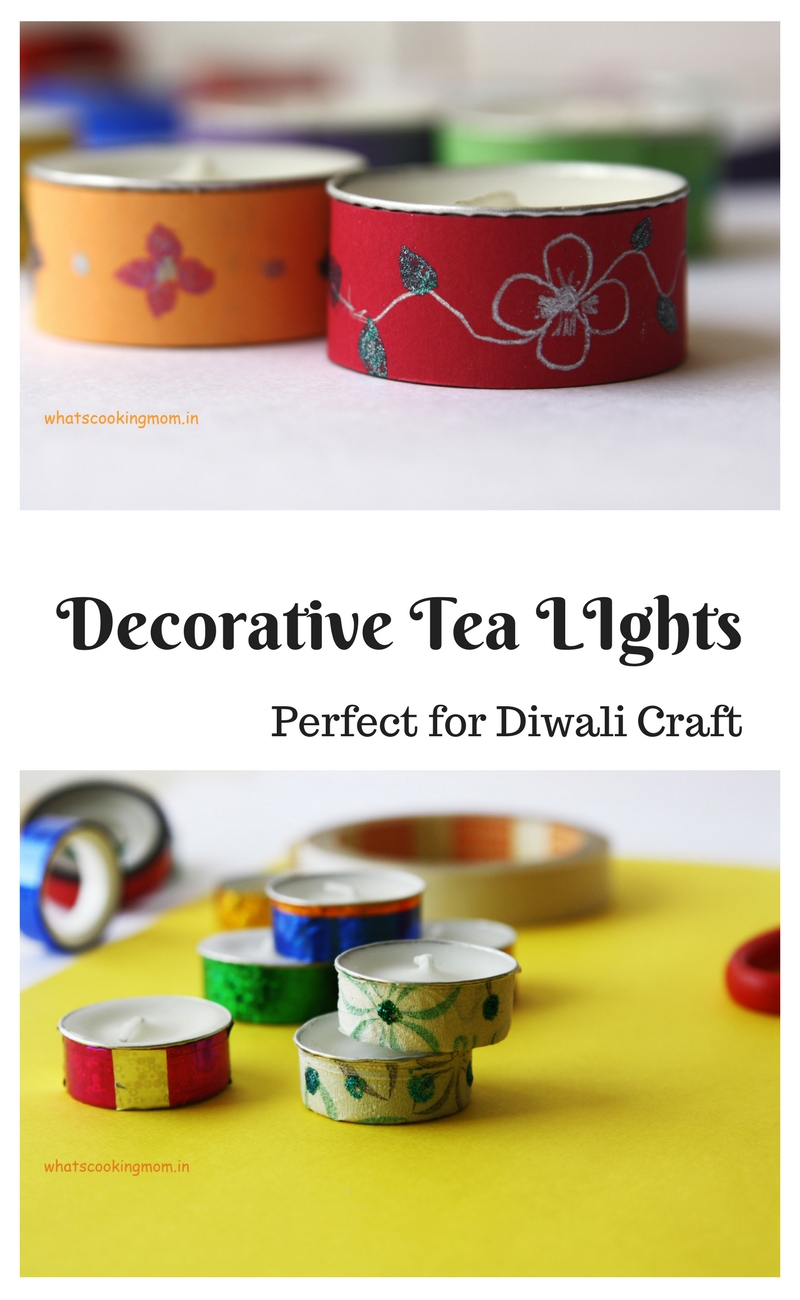 Decorative Tealight Candles - Diwali craft, Diwali school project