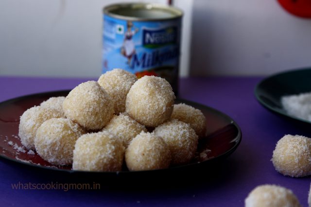 coconut ladoo made with milkmaid