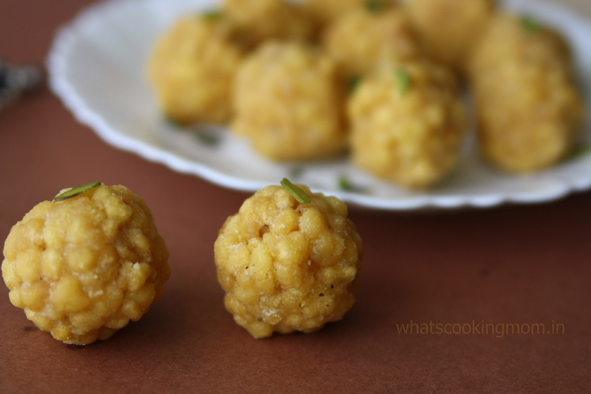 Boondi Ladoo - Diwali sweets, festival sweets, indian | whatscookingmom.in
