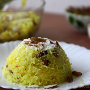 Meethe Chawal - Traditional Indian sweet Dish made with Basmati rice and flavored with Saffron