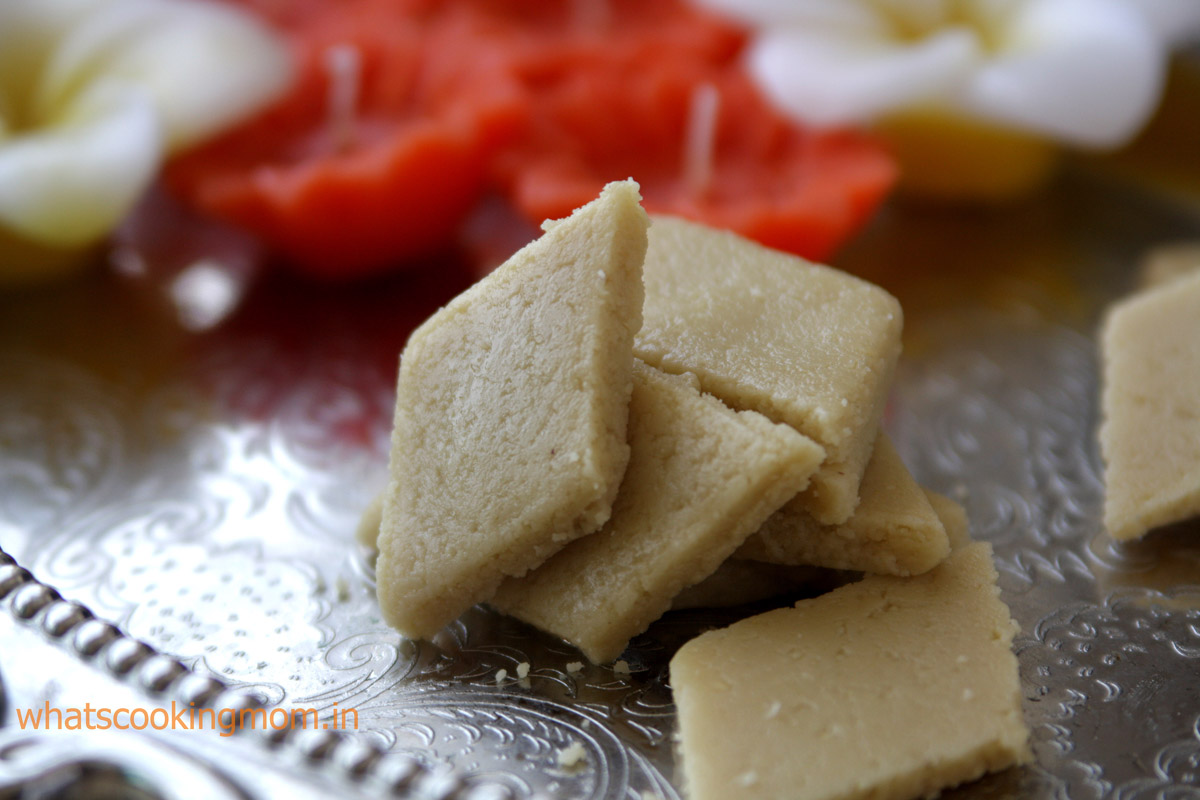 Kaju Katli - cashew nut fudge, a rich yummy, very easy to make, Indian dessert made with 3 ingredients 