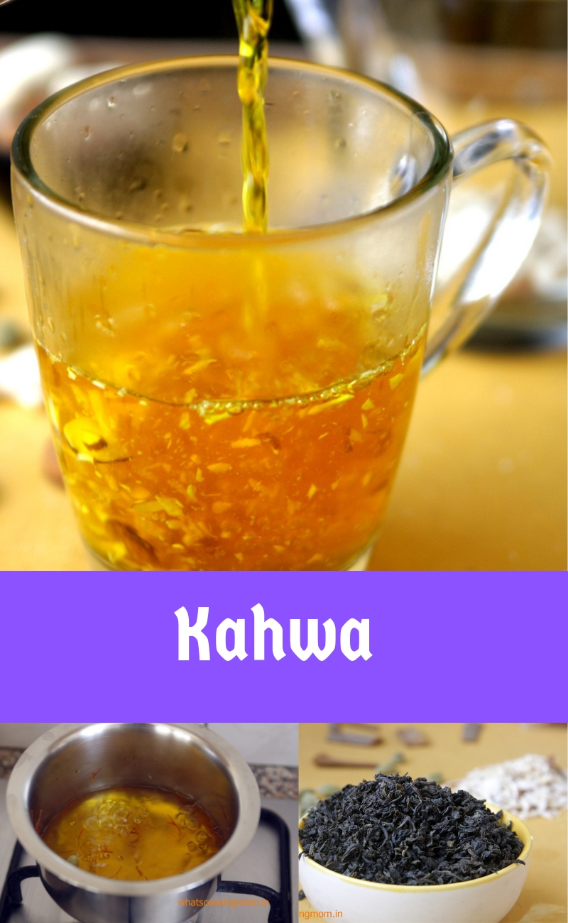 Kahwa - hot drink made with green tea and dry fruits | whatscookingmom.in