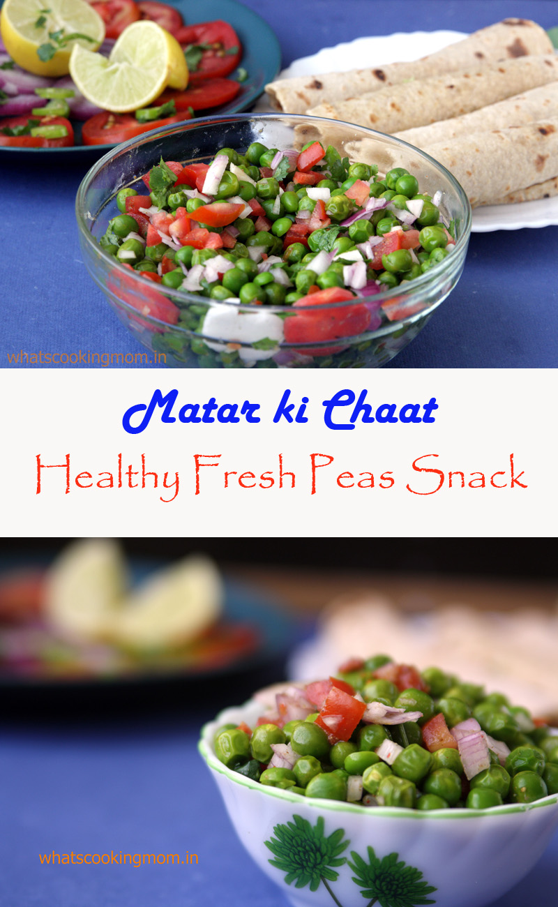 matar ki chaat - fresh peas snack, healthy, quick and easy, vegetarian, snack recipe