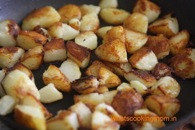 shallow fry potatoes