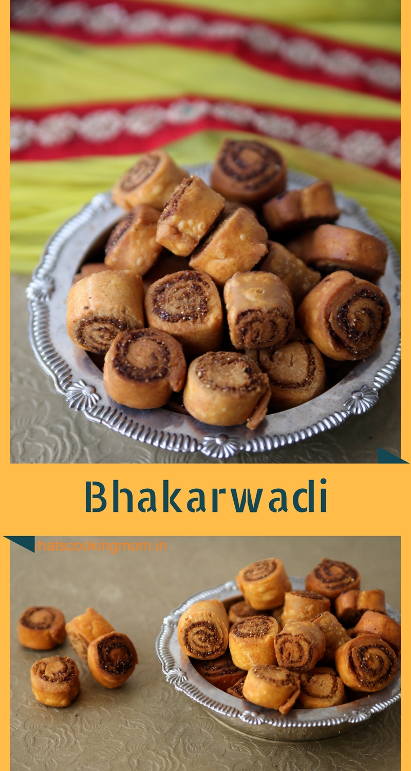 bhakarwadi - It is a spicy Tea time snack with a hint of sweet and slightly tangy. #festival #indian #snack | whatscookingmom.in