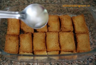 Aish el Saraya- mediterranean dessert. made with rusk, sugar syrup and custard pudding | whatscookingmom.in