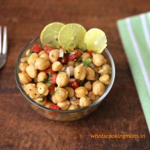 Chickpea salad - full of protein, healthy, flavorful, easy to make | whatscookingmom.in