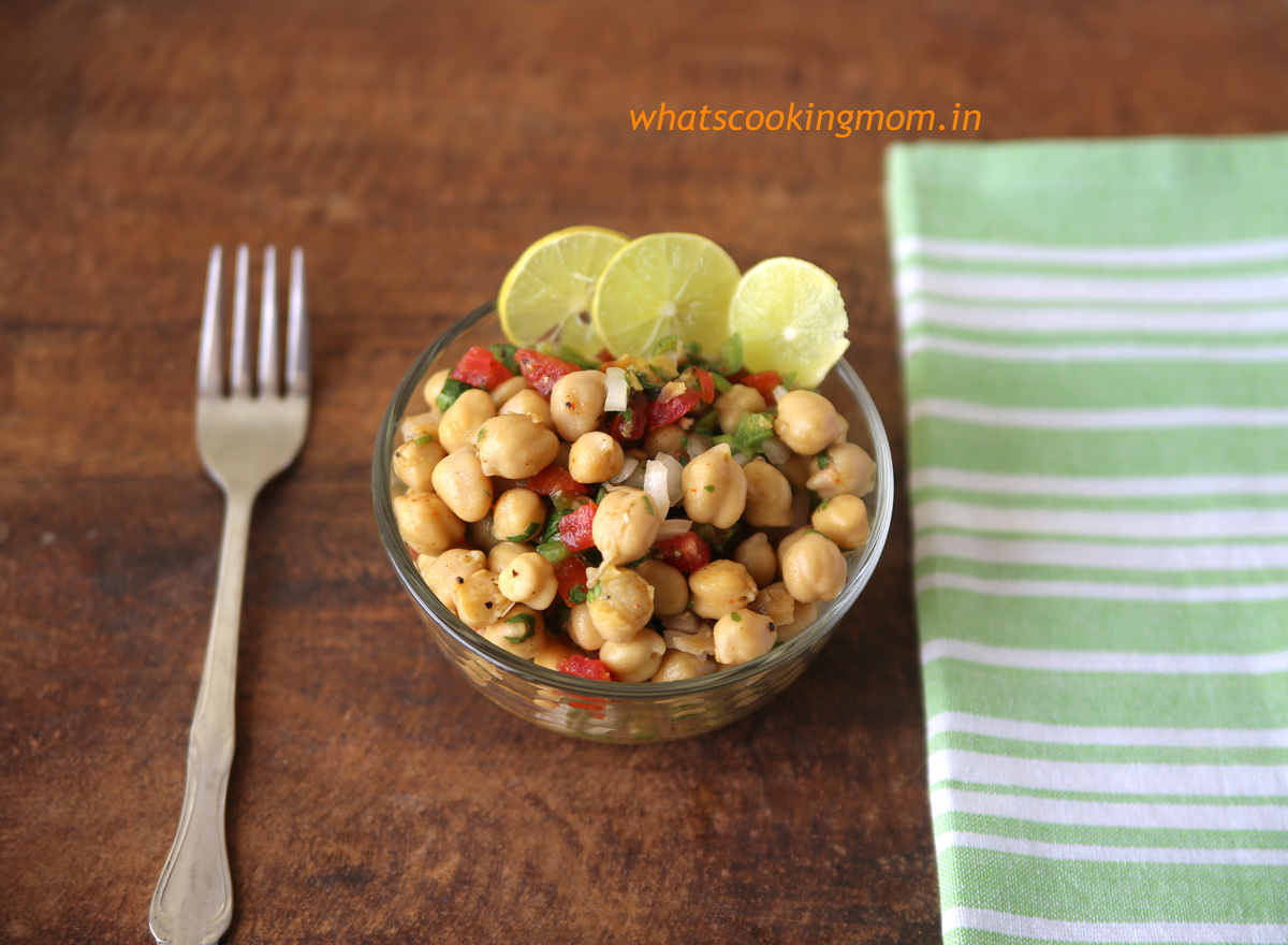 Chickpea salad - full of protein, healthy, flavorful, easy to make | whatscookingmom.in