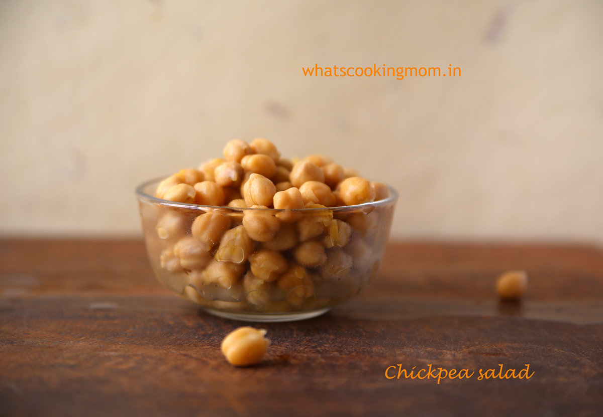 boiled chickpeas served in a glass bowl