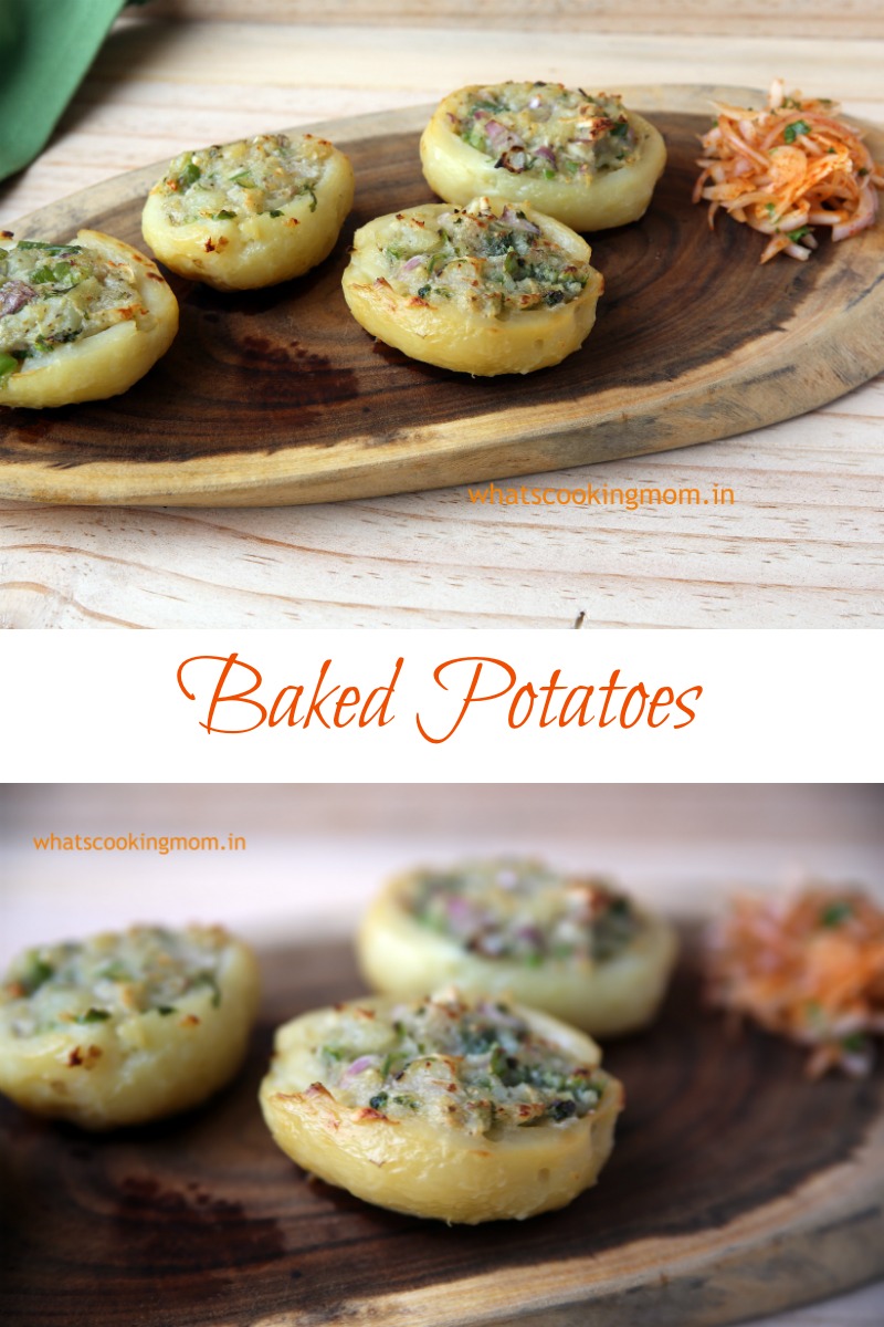 Baked Potatoes - healthy, vegetarian, snack, appetizer, side dish | whatscookingmom.in
