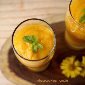 Mango Peach Smoothie | whatscookingmom.in