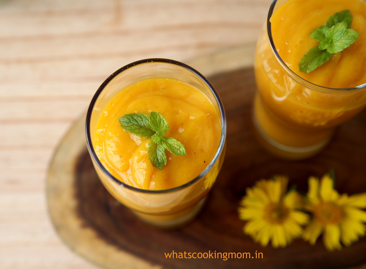 Mango Peach Smoothie | whatscookingmom.in