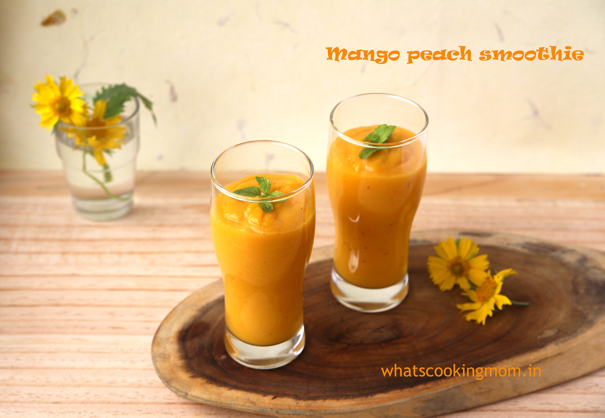 Mango Peach Smoothie | whatscookingmom.in