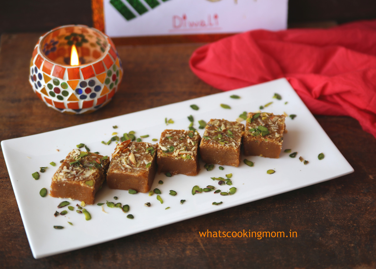 Mohan Thal - traditional Indian sweet. #indian #sweet #diwali