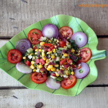 corn sprouts delight - healthy yummy salad with corn and sprouts