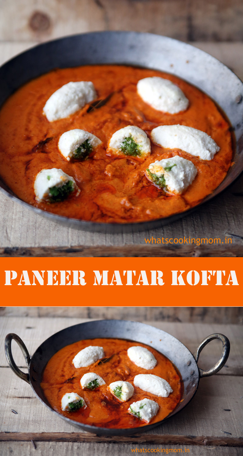 Paneer matar kofta - A unique alternative to regular paneer kofta. Healthy too as it is steamed | whatscookingmom.in