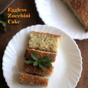 Eggless Zucchini cake - Eggless baking, healthy, cake, nuts, cinnamon flavored cake