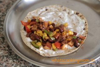Bean Quesadilla - vegetarian rajma quesadilla, protein rich, vegetarian, kid friendly, snack