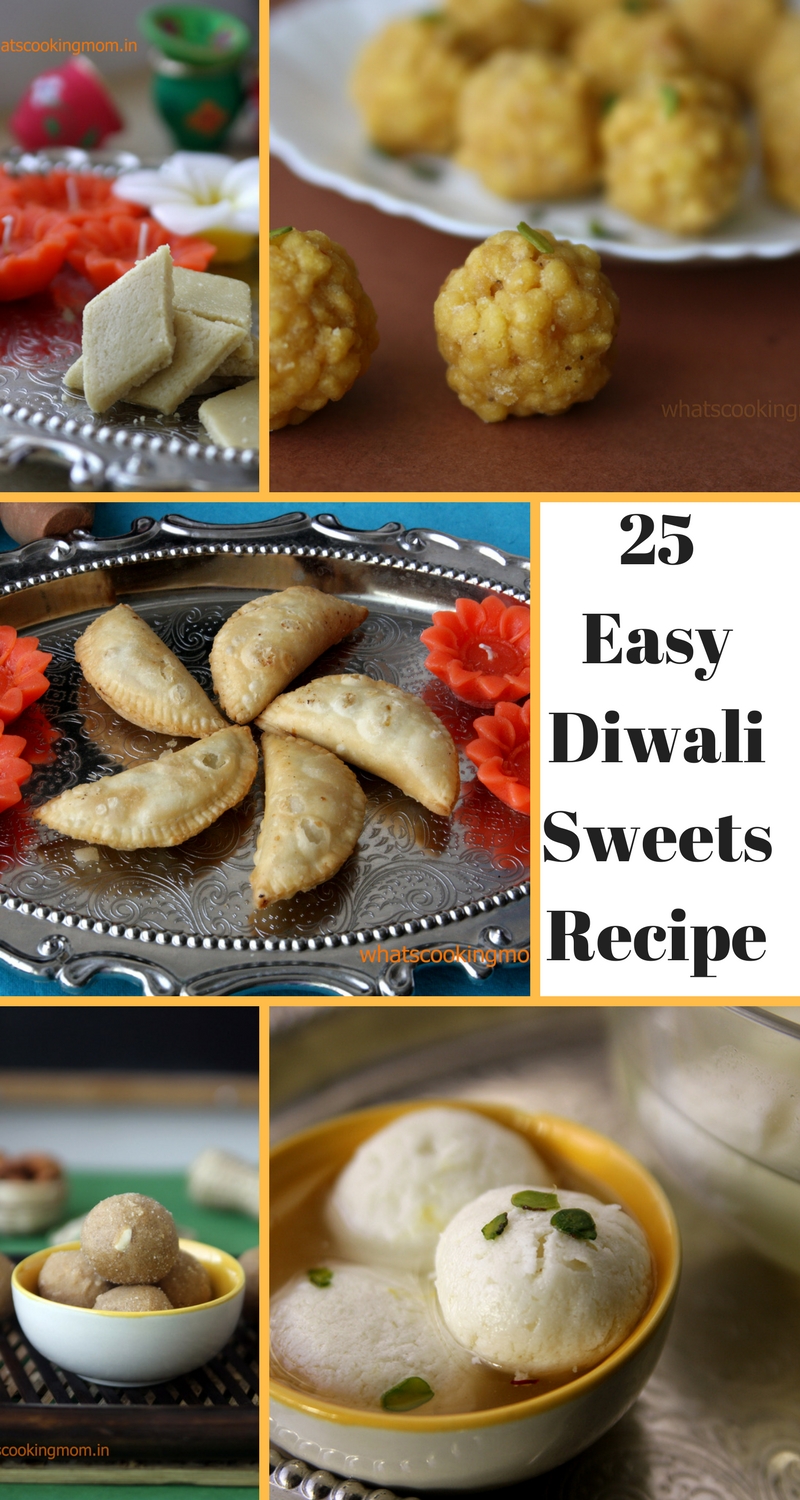 25 Easy Diwali Sweets Recipes - Diwali recipes, festival sweets, quick and easy sweets, Indian recipes