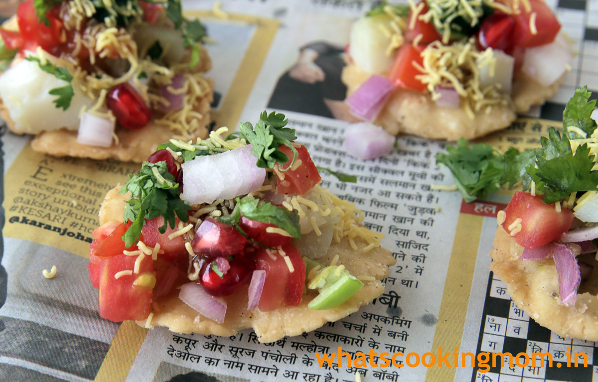 Sev Papdi - Indian Chaat Recipe, vegetarian snacks