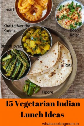 15 Vegetarian Indian Lunch Ideas part 2 | whats cooking mom