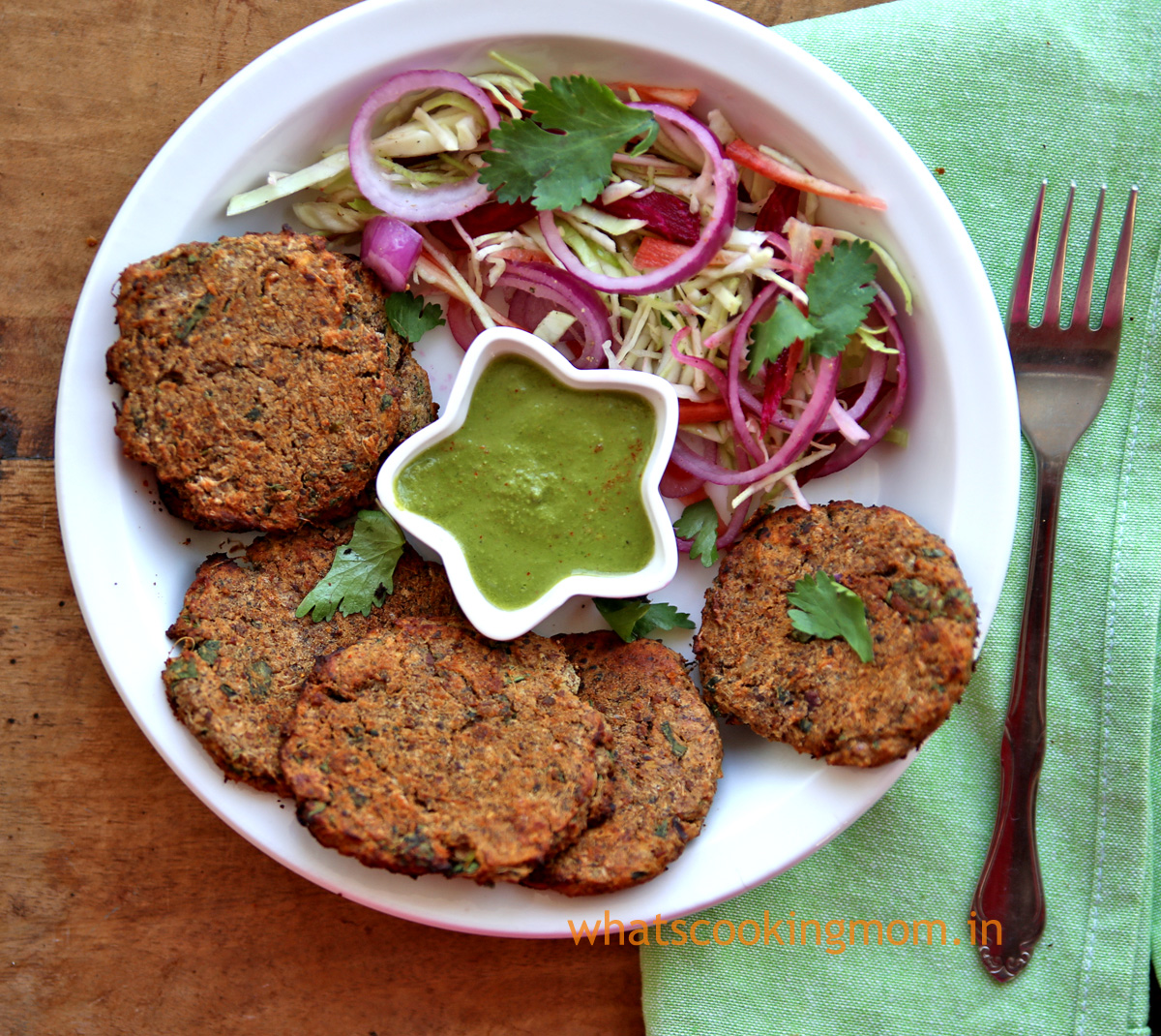 kale Chane Kebab recipe - high protein snack, appetizer, healthy snack for kids, vegetarian party snacks