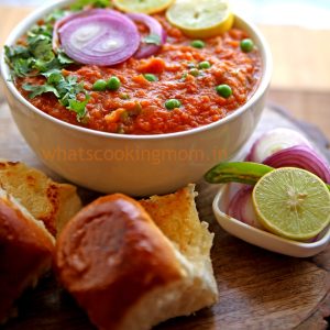 Pav Bhaji - Vegetarian Indian Street food made with lots of vegatables