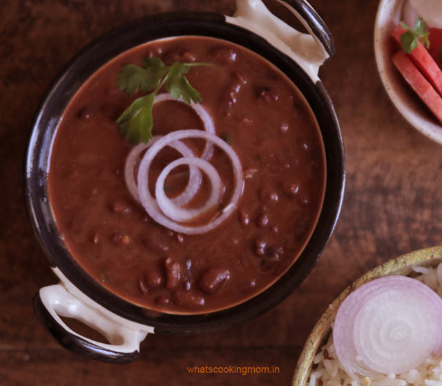 Rajma Masala or red kidney bean curry served in a bowl