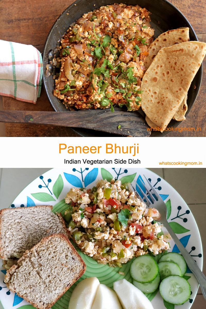 Paneer bhurji - Indian Vegetarian side dish